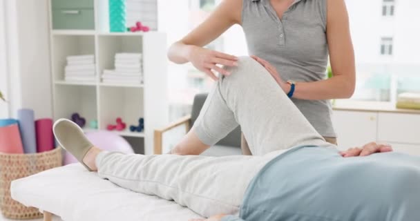 Fisioterapia Massaggio Trattamento Medico Paziente Con Una Lesione Recupero Come — Video Stock