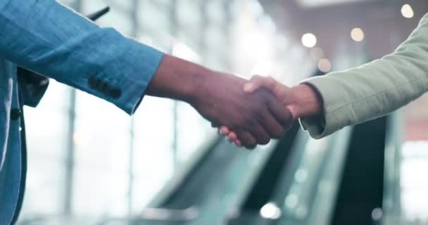 Handshake Bienvenue Hommes Affaires Avec Partenariat Deal Collaboration B2B Avec — Video