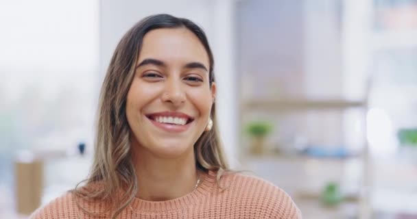 Обличчя Смішно Жінка Бізнесом Гумор Дурниці Позитивним Мисленням Мотивацією Натхненням — стокове відео