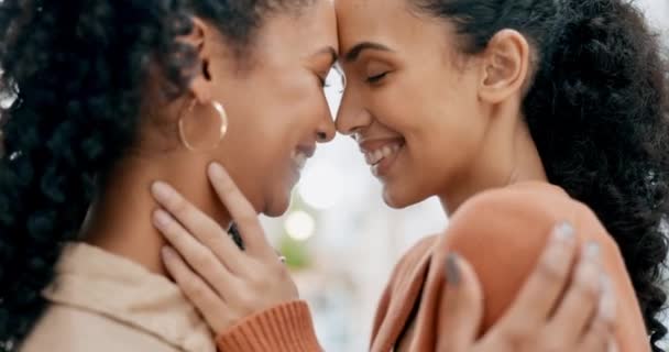 Couple Lesbien Front Femmes Avec Amour Câlin Temps Qualité Pour — Video