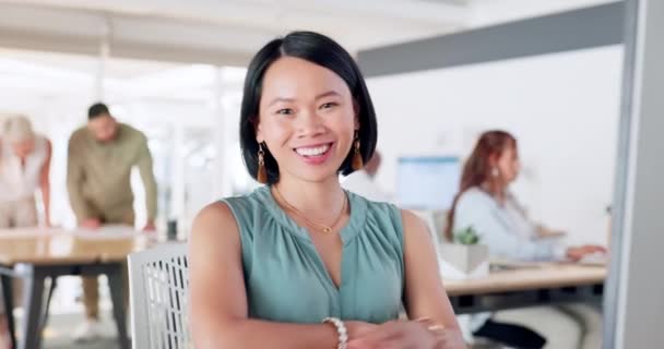 Startup Obchodní Lídr Portrét Ženy Šéf Indonésii Rovnost Posílení Postavení — Stock video