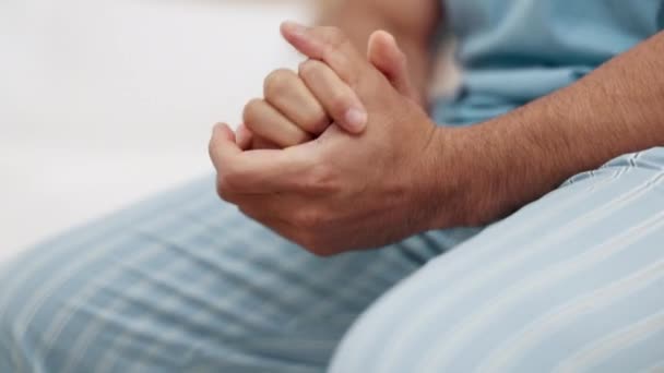 Homme Les Mains Les Problèmes Anxiété Dans Stress Gestion Colère — Video