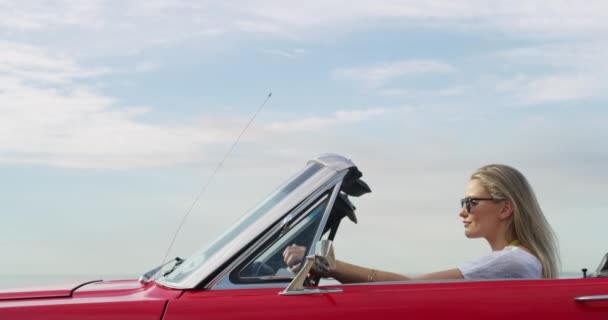 Приключения Верховая Езда Женщина Автомобиле Дорожной Поездки Отпуск Выходные Дни — стоковое видео