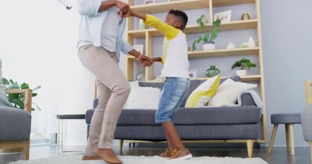 Dança Música Mãe Com Criança Casa Para Vínculo Relacionamento Divertir — Vídeo de Stock