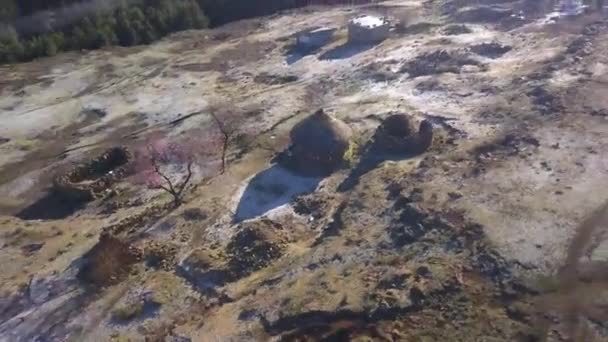 Drón Táj Kunyhó Vidéken Természet Szabadban Földön Légi Kilátás Ház — Stock videók