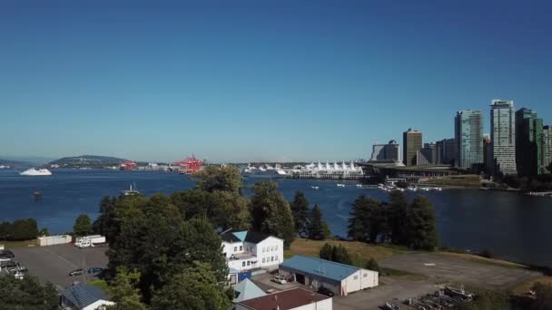 Drohne Insel Und Stadt Mit Meer Gebäuden Und Landschaft Freien — Stockvideo