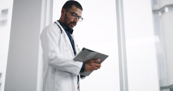 Hospital Investigación Médico Tableta Para Investigación Consultoría Línea Servicio Médico — Vídeos de Stock