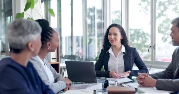Jabat Tangan Orang Bisnis Dan Perayaan Sukses Perjanjian Atau B2B — Stok Video