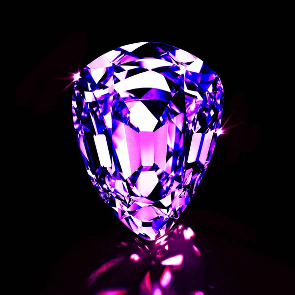 Natures Creation Mans Perfection Studio Shot Large Sparkling Diamond — Stock Photo, Image