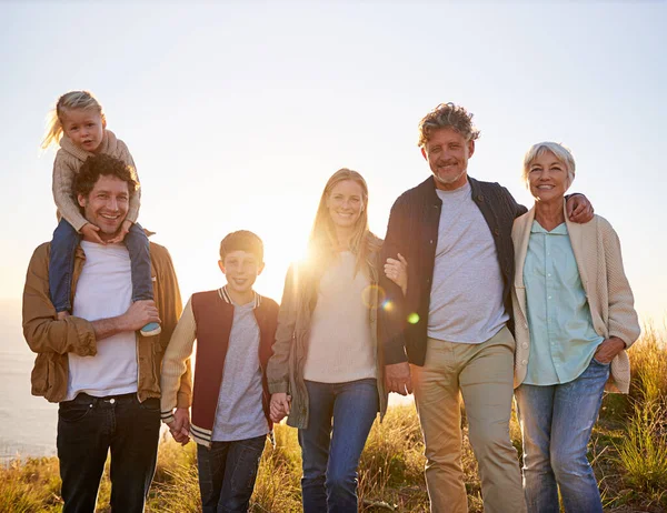 Família Maior Bênção Vida Retrato Uma Família Feliz Multi Geracional — Fotografia de Stock