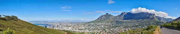 Aerial panorama photo of Camps Bay. Panorama photo of Cape Town, Western Cape, South Africa