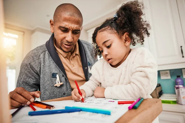 Onderwijs Wiskunde Vader Onderwijs Kind Creatief Huiswerk Onderwijs Afstandsonderwijs Een — Stockfoto