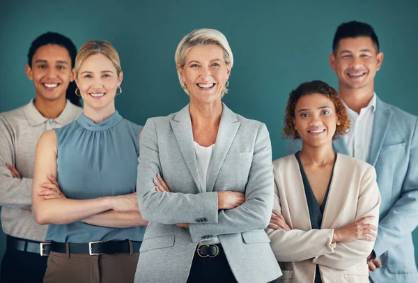 Business People Collaboration Corporate Group Portrait Team Leader Happiness Lawyers — Stock Photo, Image
