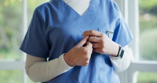 Anksiyete Eller Hastanedeki Sinir Hemşiresine Hata Stres Aşırı Düşünme Nedeniyle — Stok video