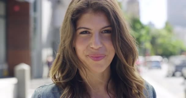 Hart Vrouw Glimlach Met Liefde Handen Voor Motivatie Ondersteuning Dank — Stockvideo