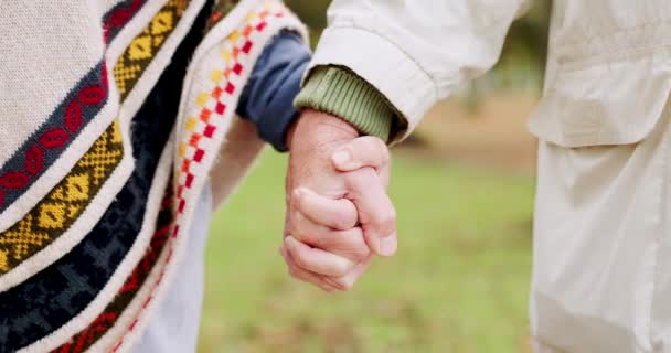 Mãos Dadas Solidariedade Confiança Com Apoio Amor Relacionamento Pessoas Livre — Vídeo de Stock