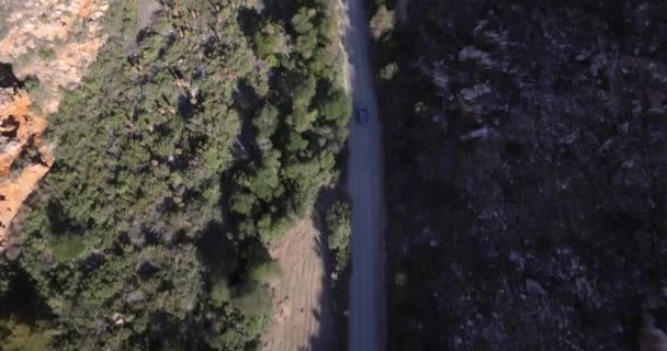 Drone Voiture Sur Autoroute Campagne Voyage Voyage Plein Air Pour — Video