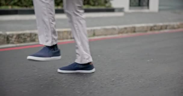 Udendørs Dans Walking Ben Person Fejre Forfremmelse Præstation Eller Vinde – Stock-video