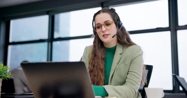 Çağrı Merkezi Kadın Müşteri Hizmetleri Telekom Desteği Satış Bağlantısı Crm — Stok video
