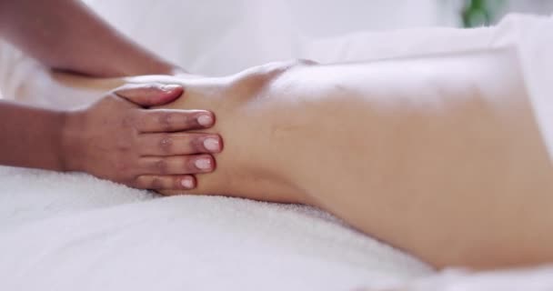 Masaż Nogi Masaż Spa Relaks Wellness Zbliżeniu Luksus Leczenie Salonie — Wideo stockowe