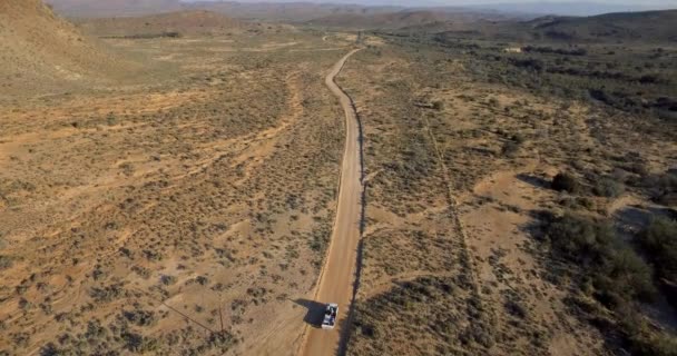 Carretera Desierta Viaje Coche Vista Aérea Con Dron Arizona Con — Vídeo de stock