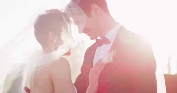 Matrimonio Amore Celebrazione Con Coppia Fiducia Alla Reception Romanticismo Cerimonia — Video Stock