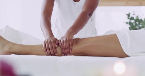 Masaż Nogi Masaż Spa Wellness Zdrowe Lub Kosmetyczne Luksus Leczenie — Wideo stockowe