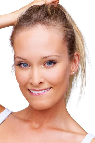 Beauty Portrait Skin Care Woman Studio Glow Shine Confidence Face Royalty Free Stock Photos