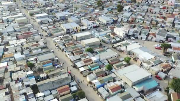 Résidentiel Canton Surpopulation Avec Drone Maison Ville Pour Quartier Environnement — Video