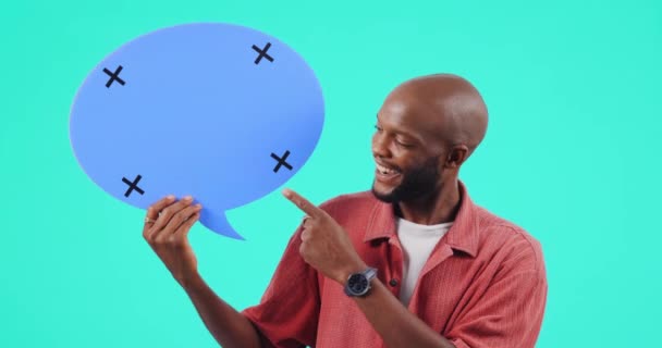 Konuşma Balonu Yüz Adam Iletişimi Sosyal Medya Görüşünü Konuşmayı Haberleri — Stok video