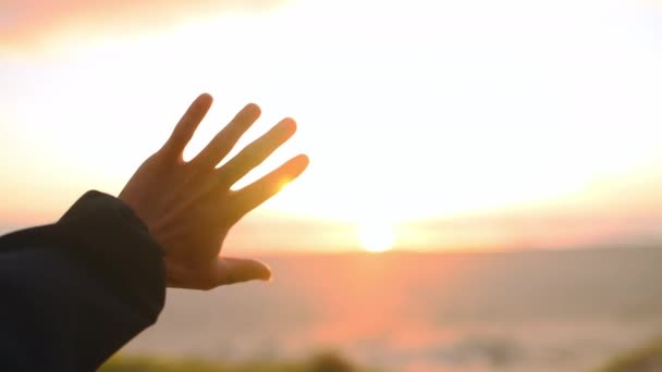Gün Doğumu Manzara Gökyüzünde Uzanan Ufuktaki Umut Hayal Için Şükranla — Stok video