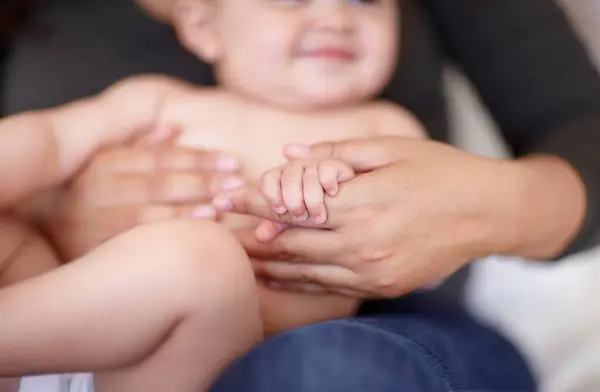 Madre Bambino Neonato Rilassarsi Amare Con Sviluppo Nutrire Legare Nella — Foto Stock