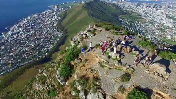 Nsansız Hava Aracı Manzarası Dağlar Doğa Yaz Boyunca Cape Town — Stok video