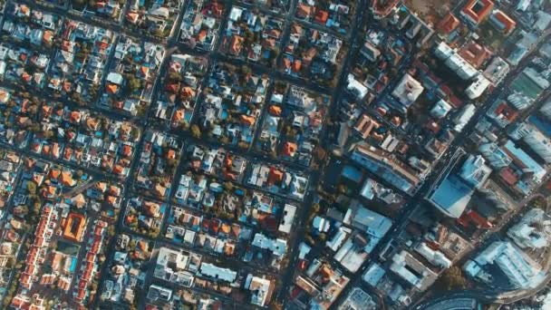 Воздушные Беспилотные Городские Здания Кейптауна Видом Город Skyline Жилая Верхняя — стоковое видео