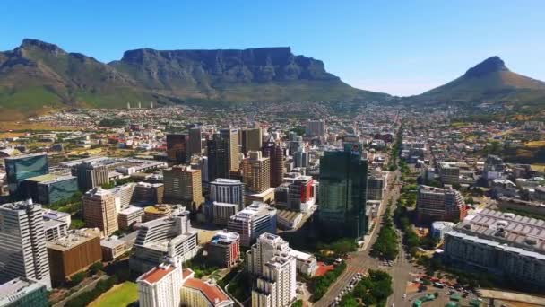 Hory Dron Město Kapské Město Jako Rekreační Nebo Rekreační Místo — Stock video
