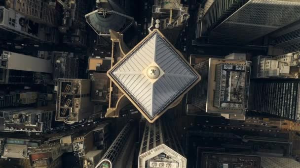 Widok Lotu Ptaka Krajobraz Miejski Miejski Budynkami Metra Architekturą Lub — Wideo stockowe
