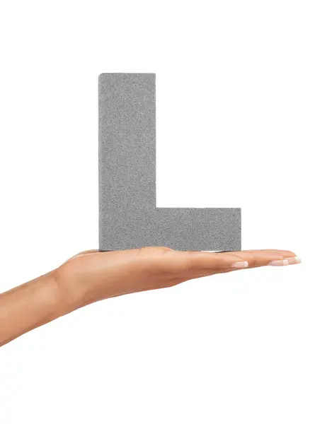 Alphabet Hand Font Studio Advertising Learning Teaching Presentation Sign Letter — Stock Photo, Image