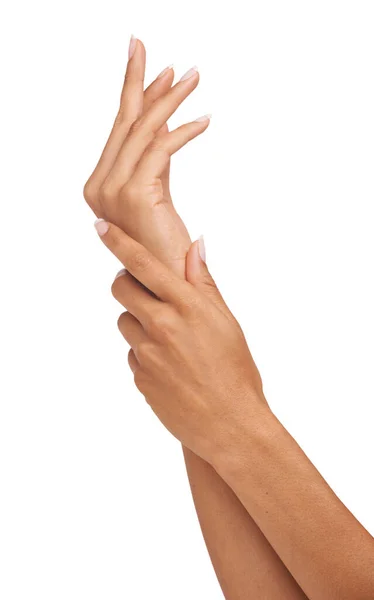 Kobieta Ręce Nadgarstek Studio Manicure Dla Kosmetyki Pielęgnacji Skóry Lub — Zdjęcie stockowe