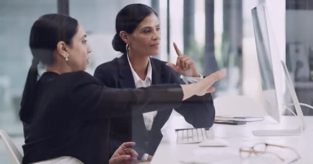 Mujeres Negocios Trabajo Equipo Planificación Equipo Para Recursos Humanos Capacitación — Vídeos de Stock