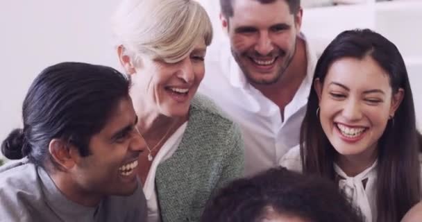 Gente Negocios Tableta Equipo Videollamadas Reuniones Línea Consultoría Global Oficina — Vídeo de stock