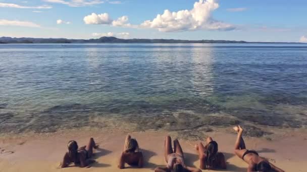 Ilha Amigos Relaxar Praia Para Aventura Férias Férias Verão Maurício — Vídeo de Stock