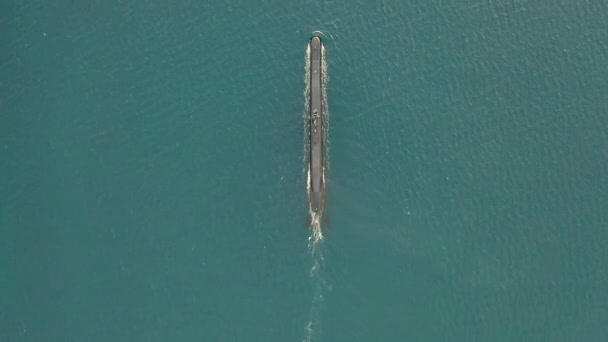 Drone Submarino Barco Crucero Marítimo Para Transporte Ejército Marina Viaje — Vídeo de stock