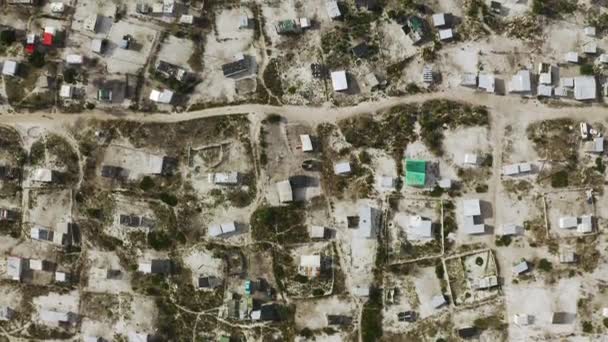 Chudoba Komunita Městečko Drone Jižní Africe Pro Bydlení Vesnici Nebo — Stock video
