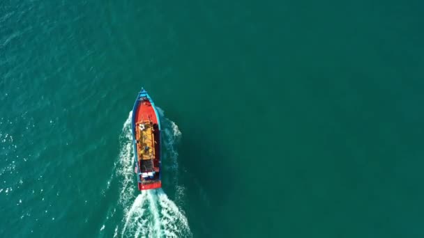 Lazer Aéreo Marítimo Barco Água Para Vela Mar Natureza Para — Vídeo de Stock