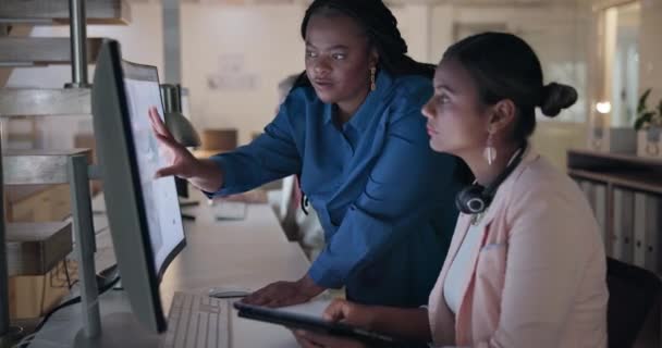 Undervisning Kvinder Eller Leder Call Center Uddannelse Til Telemarketing Kundeservice – Stock-video