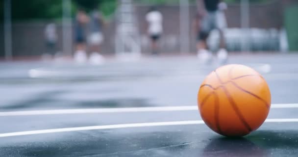 Basketbal Spel Training Het Veld Voor Oefening Professionele Vaardigheid Sport — Stockvideo