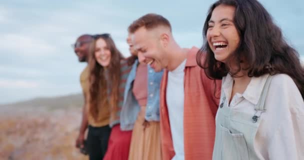 Lihat Tertawa Atau Teman Teman Laut Untuk Perjalanan Jalan Jalan — Stok Video