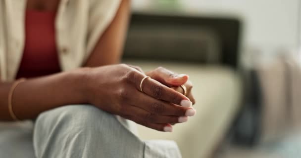 Eller Kapalı Endişe Akıl Sağlığı Stres Sinir Tiki Olan Kişi — Stok video
