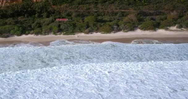 Mar Dron Playa Naturaleza Paisaje Con Ambiente Viaje Destino Vacaciones — Vídeo de stock