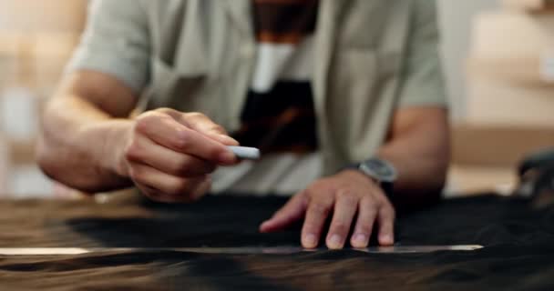 Мбаппе Руки Человека Шалфеем Шалфеем Текстиля Малый Бизнес Творчестве Мода — стоковое видео